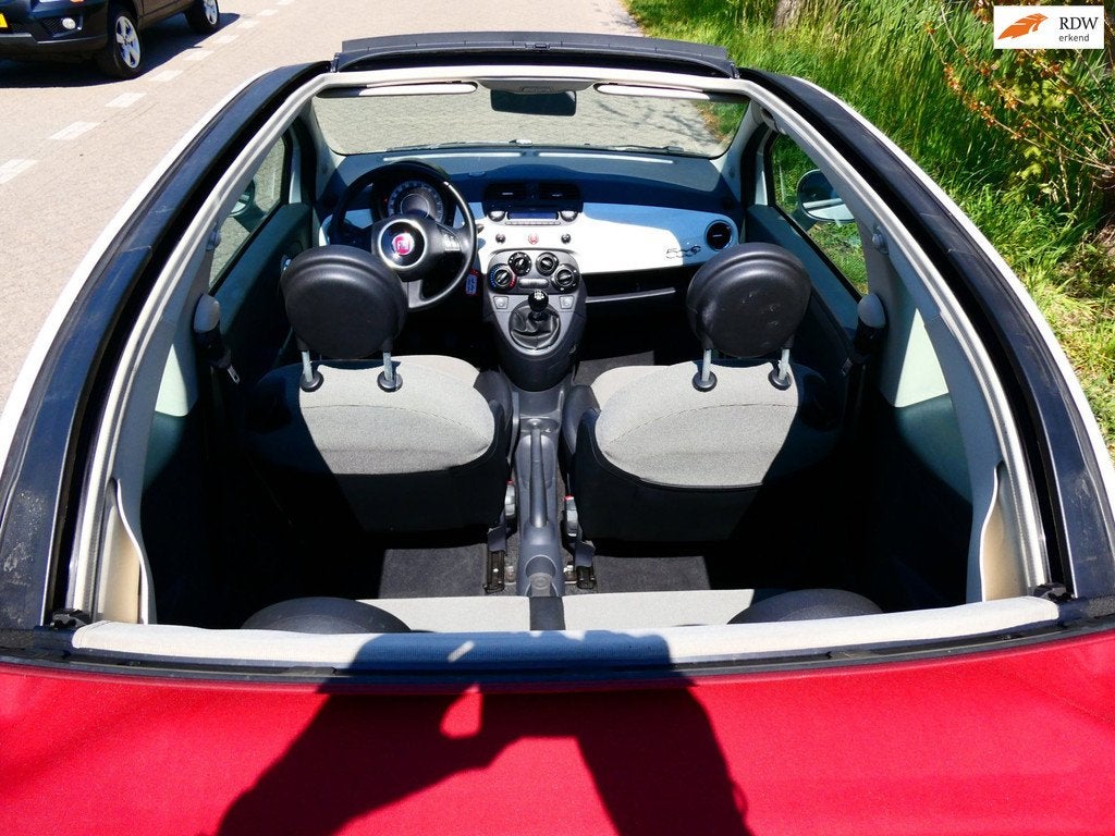 Fiat 500 C 1.4i 101pk 4-Cilinder Cabrio Lounge Airco PDC Zui, Euro 5, Gebruikt, 31 €/maand, 4 cilinders