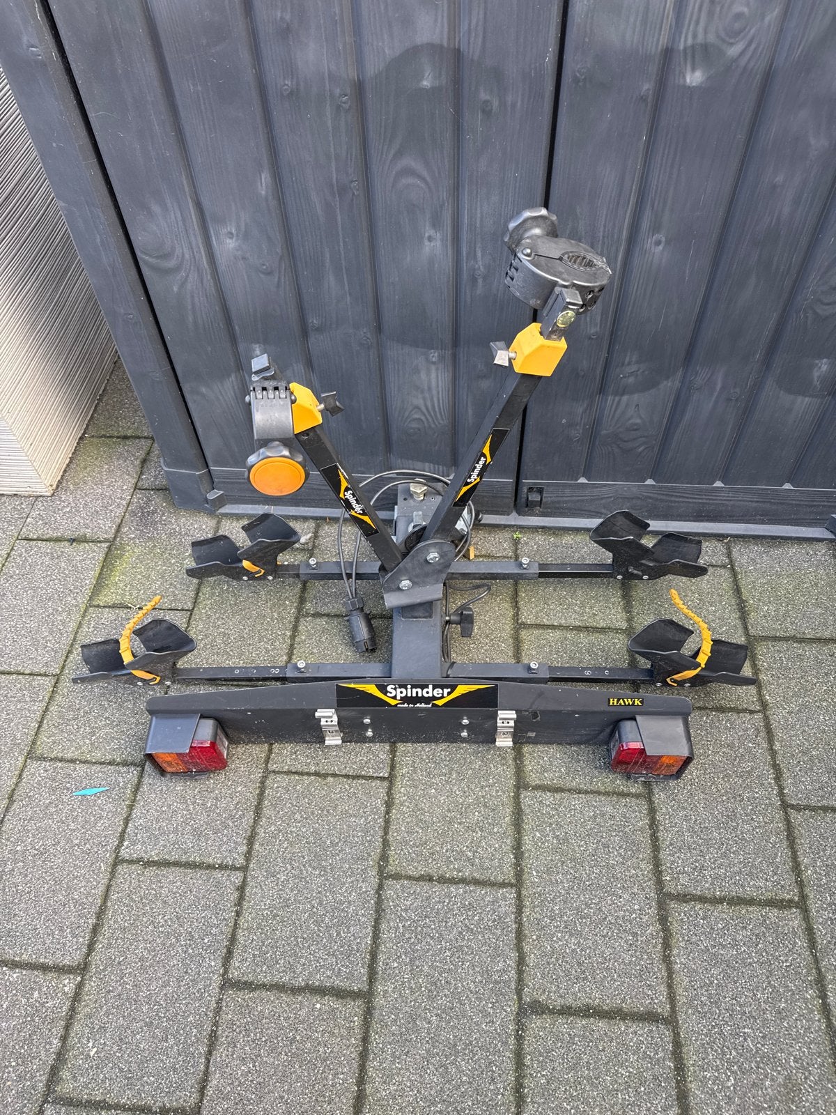 Spinder Hawk Trekhaak Fietsendrager voor 2 Fietsen, Ophalen, 2 fietsen, Gebruikt, Trekhaakdrager