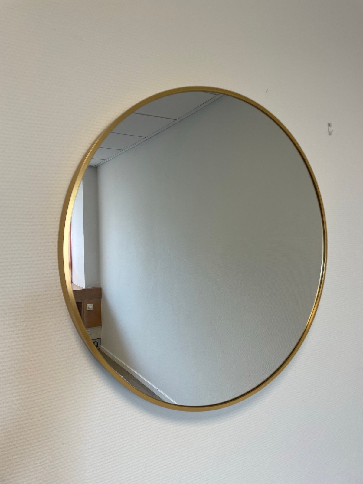Nieuw gouden spiegel - 60 cm, Ophalen, Rond, Nieuw, Minder dan 100 cm