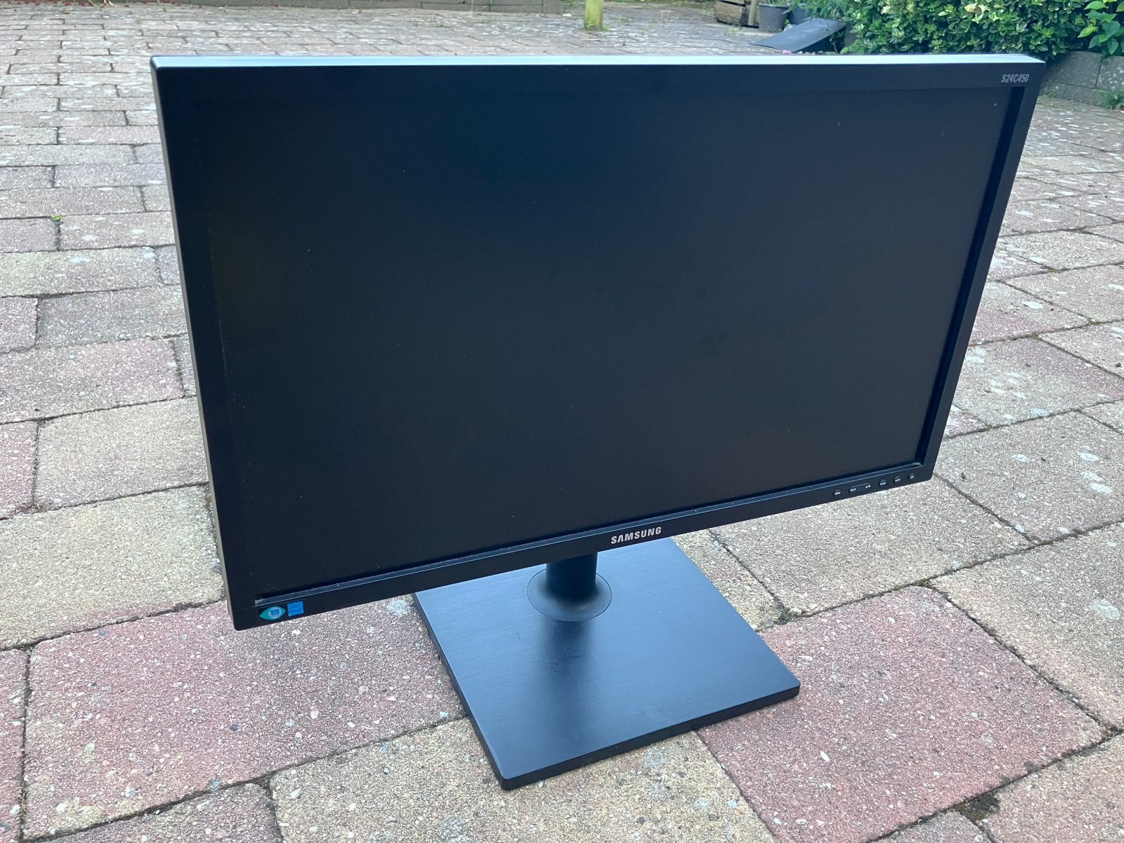 Samsung 24” monitor (S24C450) met VGA/DVI/HDMI aansluiting, Gebruikt, In hoogte verstelbaar, Full HD, 60 Hz of minder