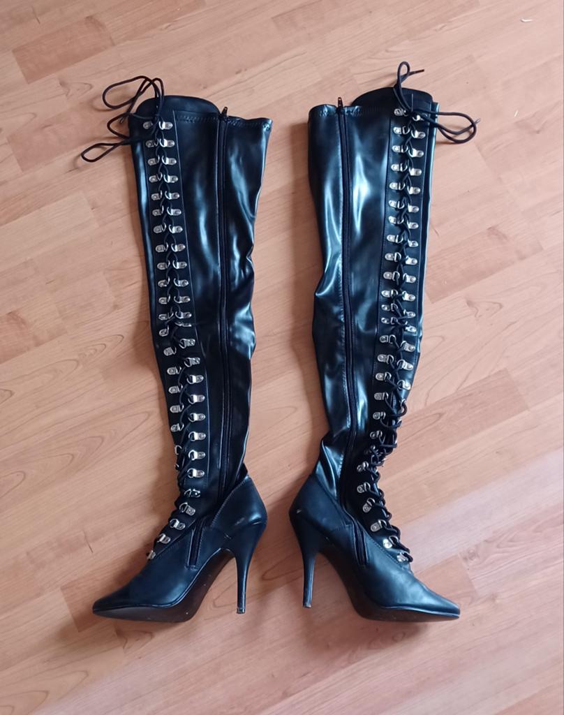 Sexy overknees maat 38, Ophalen of Verzenden, Zwart, Hoge laarzen