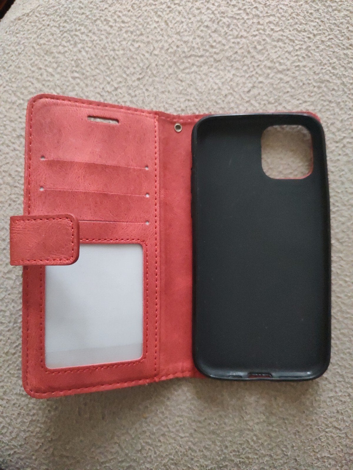 Rood iPhone 11 Pro hoesje met pasjeshouder, Ophalen, Gebruikt, IPhone 11 Pro, Overige merken