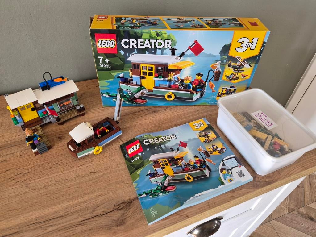 Lego ceator woonboot aan de rivier 31093, Kinderen en Baby's, Speelgoed | Duplo en Lego, Ophalen of Verzenden, Zo goed als nieuw