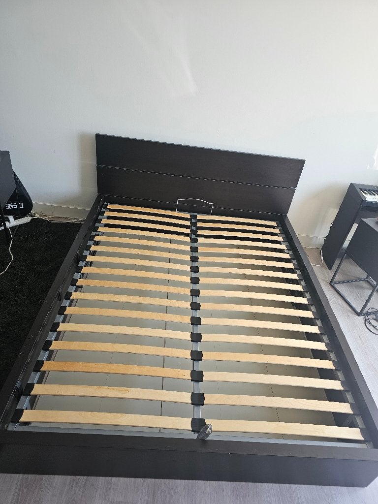 IKEA Herdla Bed Black, Ophalen, Gebruikt, Tweepersoons, 200 cm