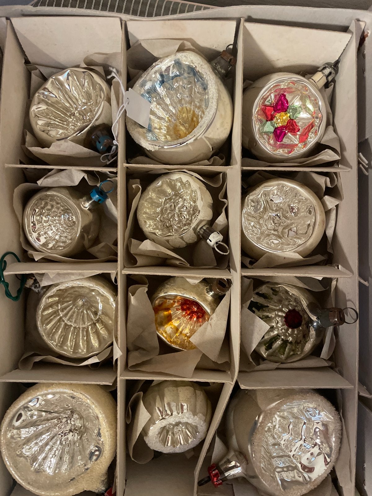 Antieke deuk kerstballen, Diversen, Kerst, Ophalen of Verzenden