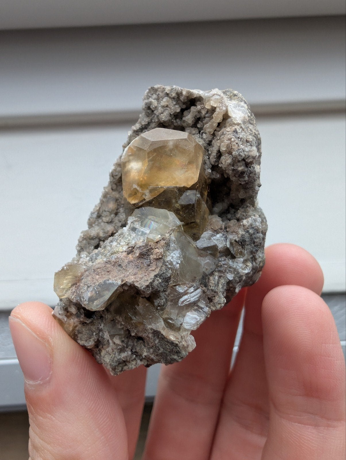Calciet uit de la Sambre groeve in België, Ophalen of Verzenden, Mineraal