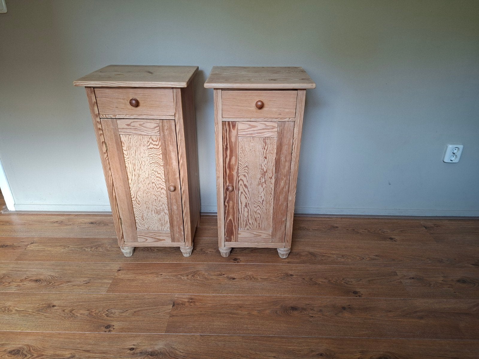 mooie set oud grenen nachtkastjes, Ophalen, Minder dan 45 cm