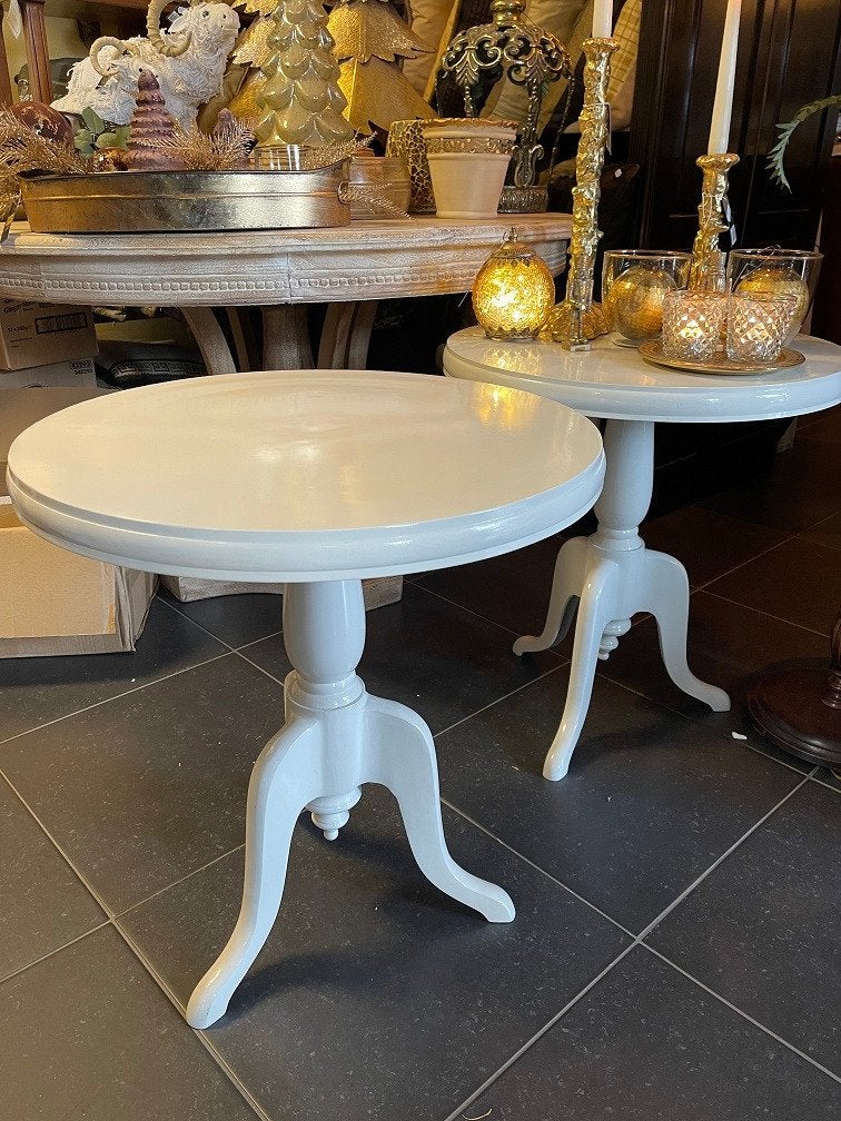 Metalen ronde bijzettafel SET van 2 Eichholtz Flamant, Ophalen
