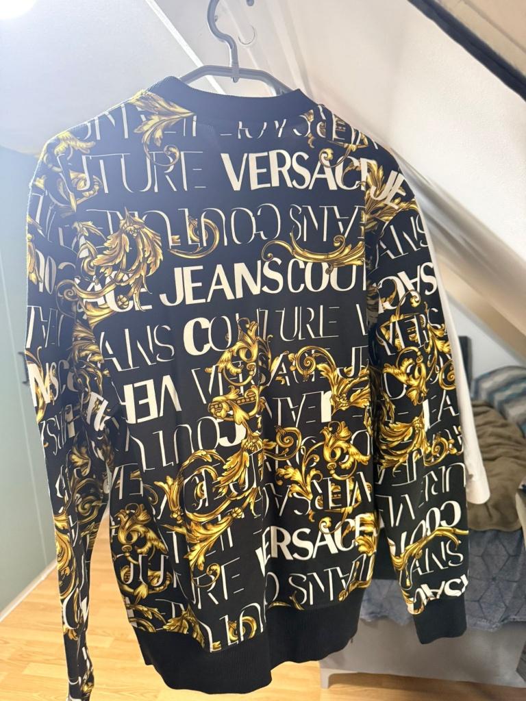 Versace Jeans Couture sweater zwart/goud Maat M Origineel, Overige kleuren, Maat 48/50 (M), Ophalen of Verzenden, Zo goed als nieuw