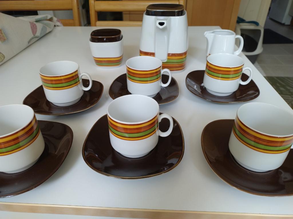 Compleet Vintage koffieservies van Nelle, Verzamelen, Retro, Huis en Inrichting, Ophalen of Verzenden