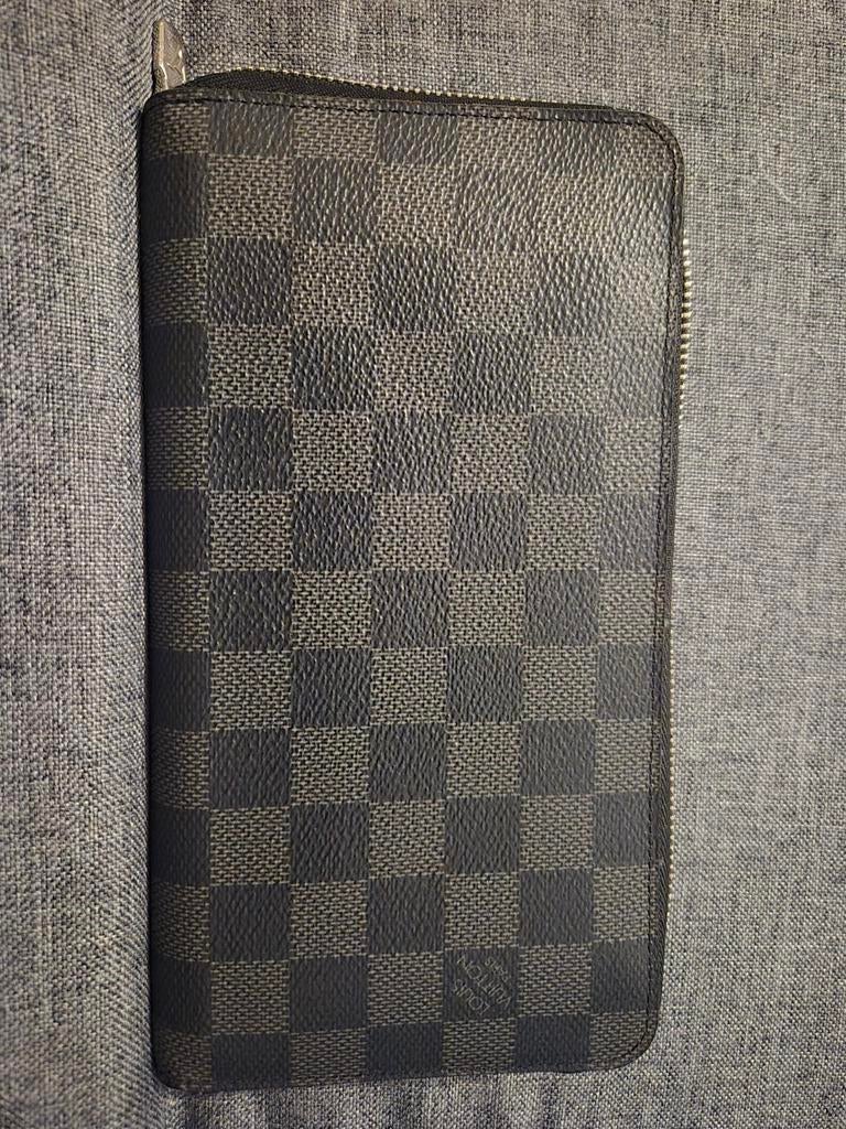 Louis Vuitton Zippy Organizer Damier Graphite + Bon, Ophalen of Verzenden, Zo goed als nieuw, Zwart