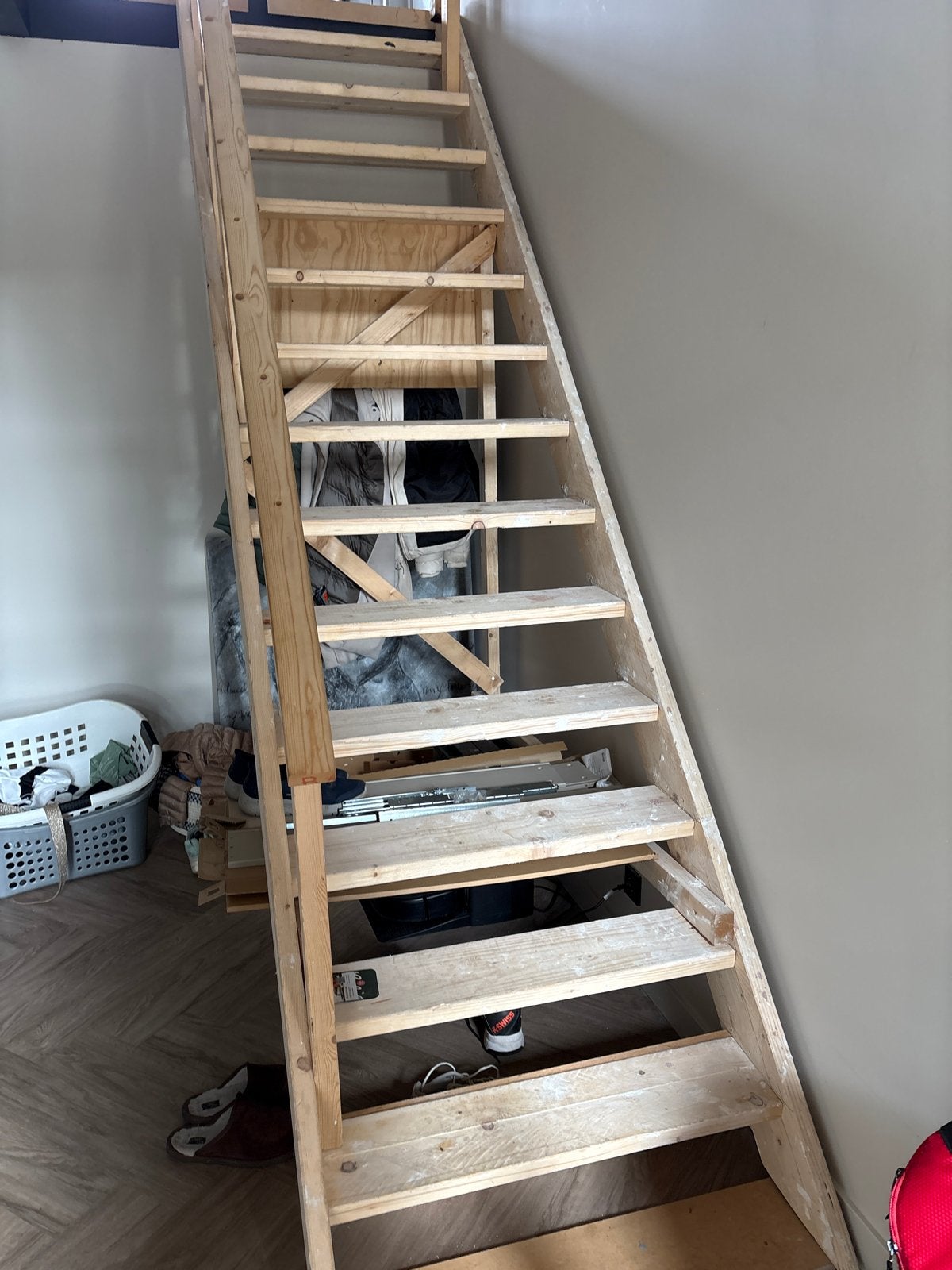 Houten trap voor zolder of vide, Ophalen of Verzenden, Gebruikt, Trap, 2 tot 4 meter