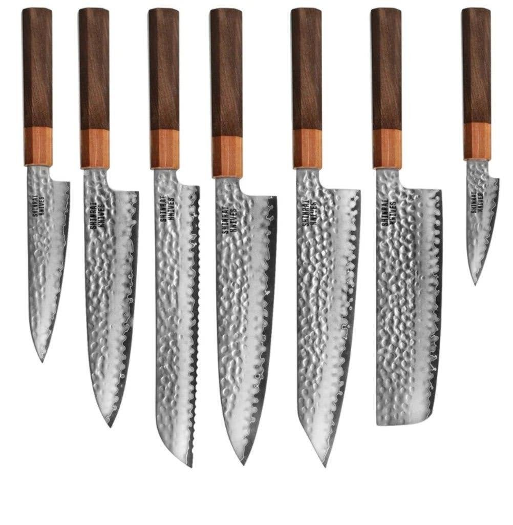 Shinrai Knives Kigami Exclusive –VG-10 Damascus messenset, Ophalen of Verzenden, Nieuw, Overige materialen, Keukenmes