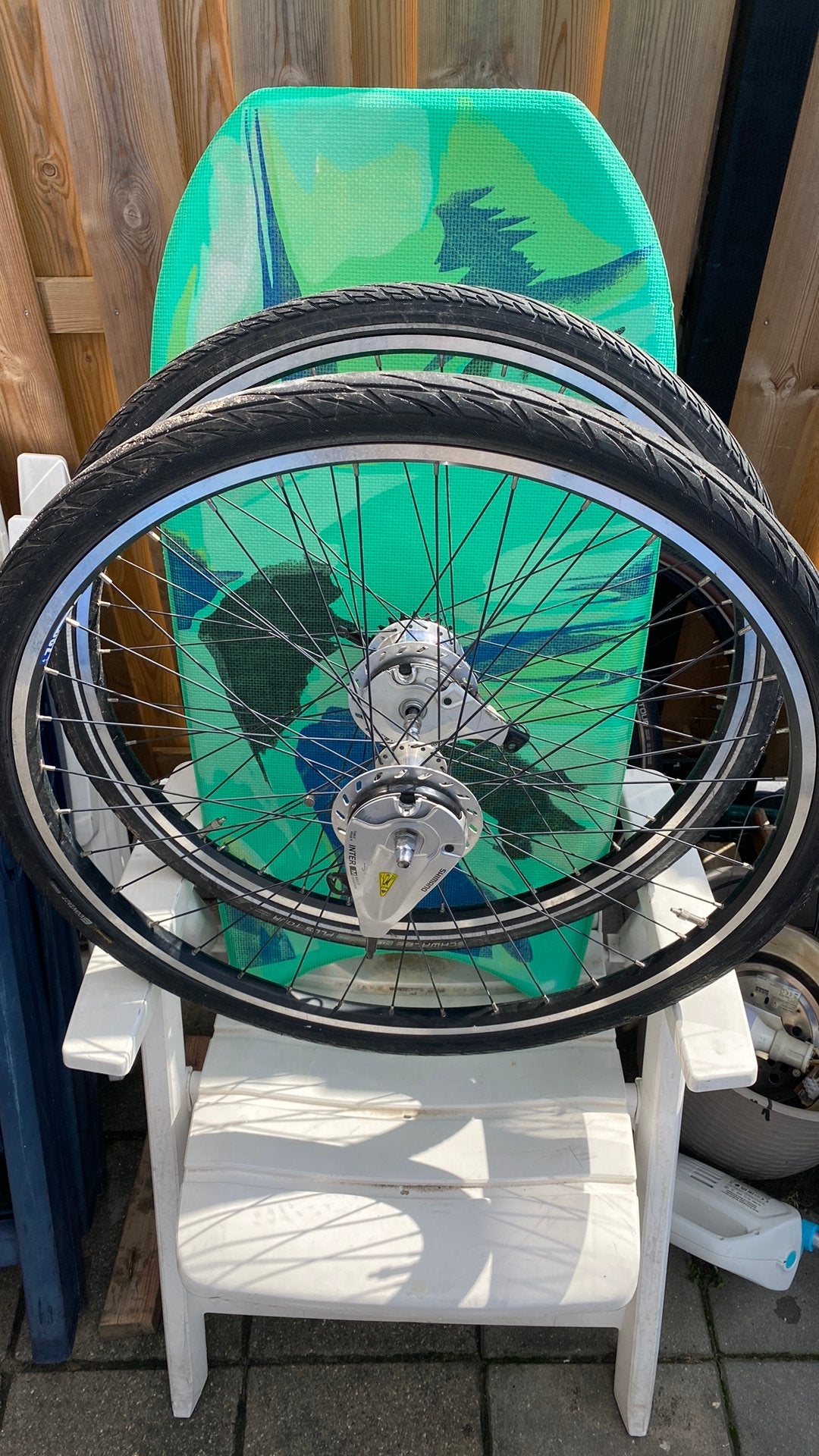 Shimano nexus 7 SG-C3000-7R (set voor & achter), Fietsen en Brommers, Ophalen, Zo goed als nieuw, Wiel