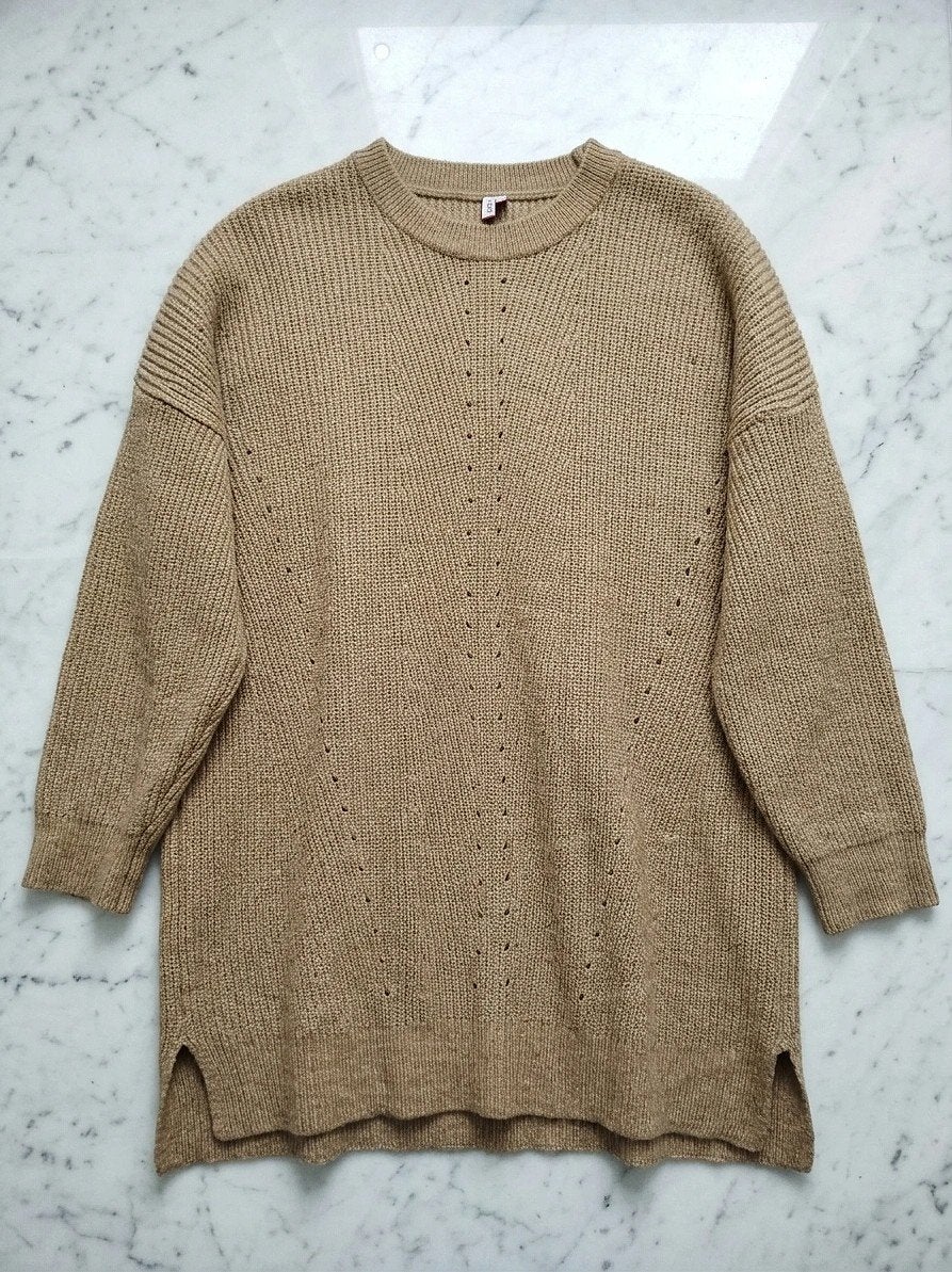 Miss E Studio Jurk Trui XXL - Comfortabel en Stijlvol, Bruin, Maat 46/48 (XL) of groter, Ophalen of Verzenden, Gedragen