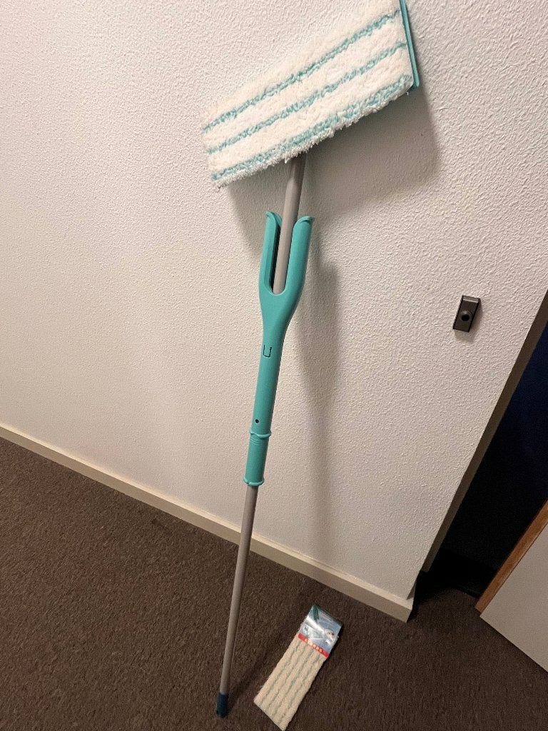 NIEUW! Leifheit Picobello Micro Duo dweil M 33 cm met steel, Ophalen, Mop of Dweil