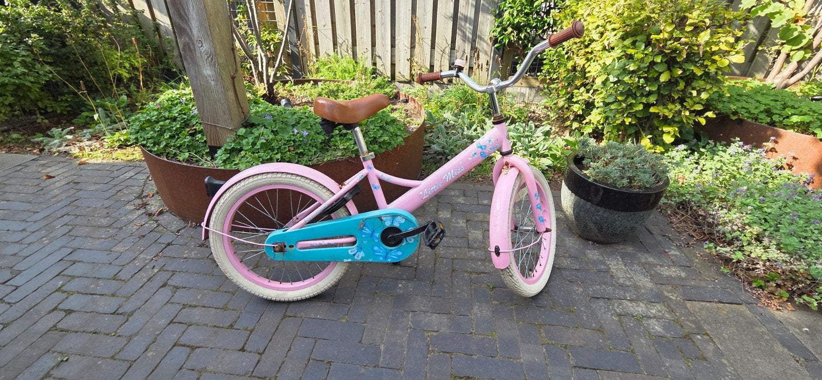 Popal Little Miss 18 inch kinderfiets - Roze, Fietsen en Brommers, Ophalen, Terugtraprem, Popal, 16 tot 20 inch