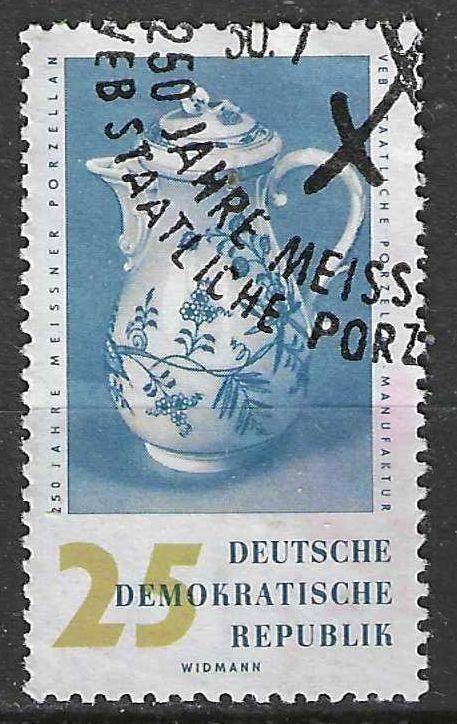 Duitsland DDR 1960 - Yvert 494 - Porcelein van Meissen (ST), Verzenden, DDR, Gestempeld
