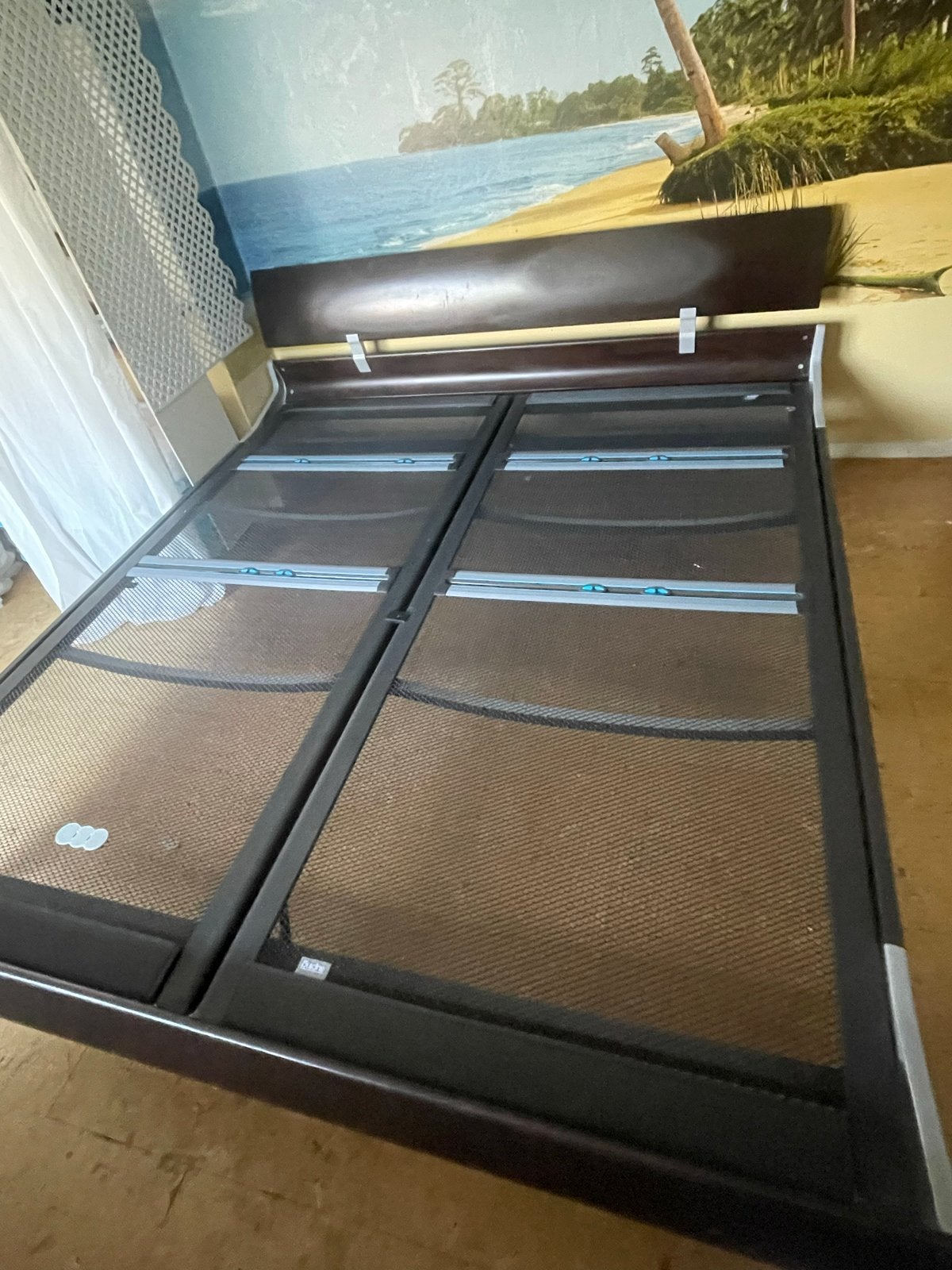 Retro Auping Cleopatra bed 180x200 - verstelbare bedbodem, Ophalen, Bruin, Tweepersoons, 180 cm