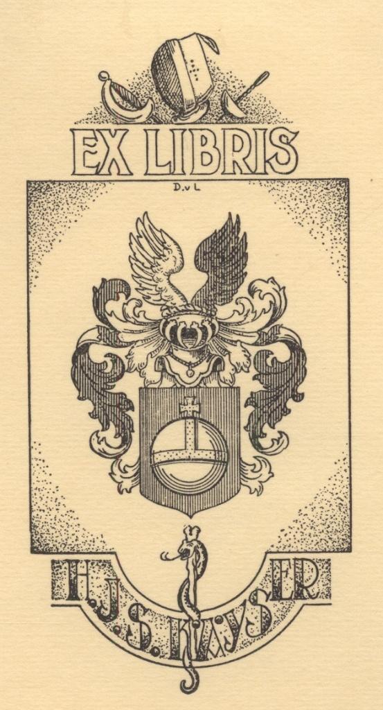 0271 Ex Libris Nederland : Dirk Govert van Luijn, 1943, Antiek en Kunst, Verzenden