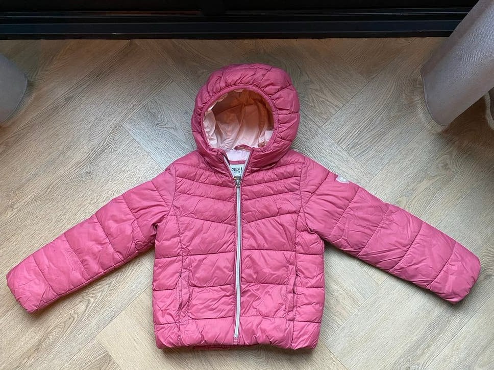 Gewatteerde roze jas maat 110, Kinderen en Baby's, Ophalen of Verzenden, Gebruikt, Meisje, Jas