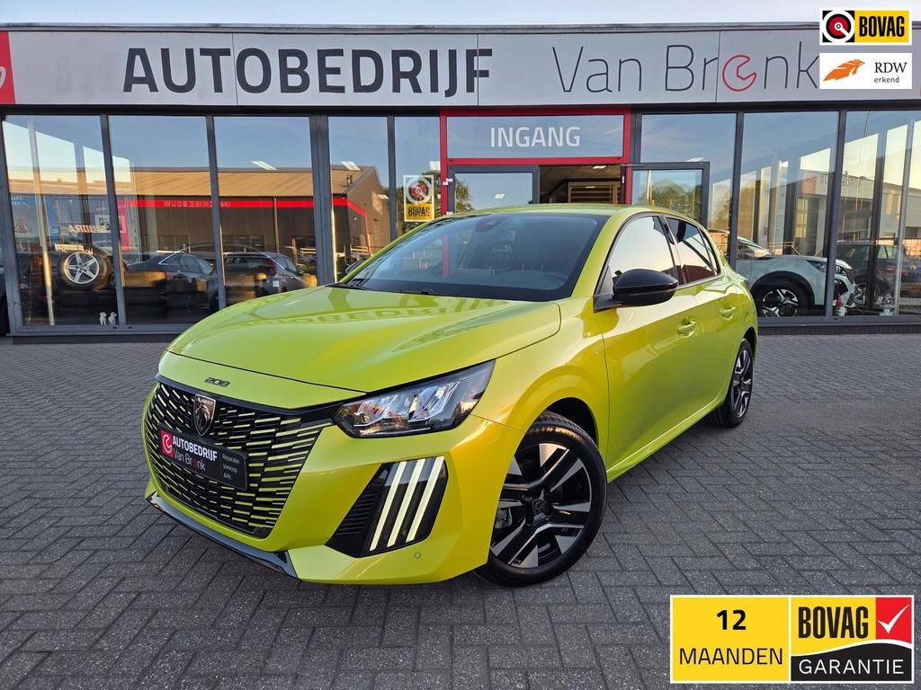 Peugeot 208 Hybrid 110 PK AUTOMAAT e-DCS6 Allure| Carplay |, Gebruikt, Euro 6, Leder en Stof, Grijs