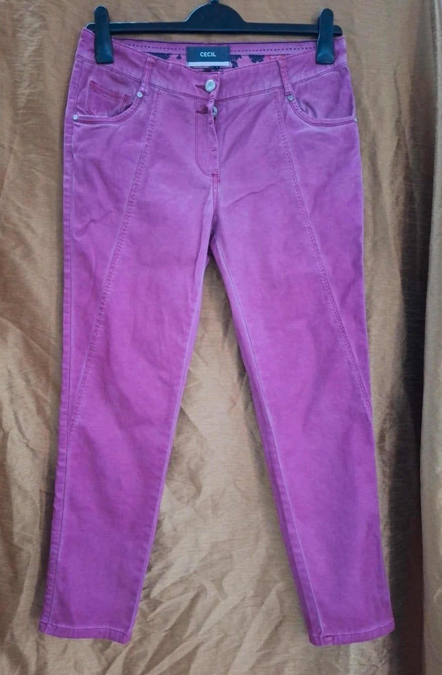 Cecil paarse broek maat 28, Kleding | Dames, Ophalen, Paars, Maat 34 (XS) of kleiner, Lang