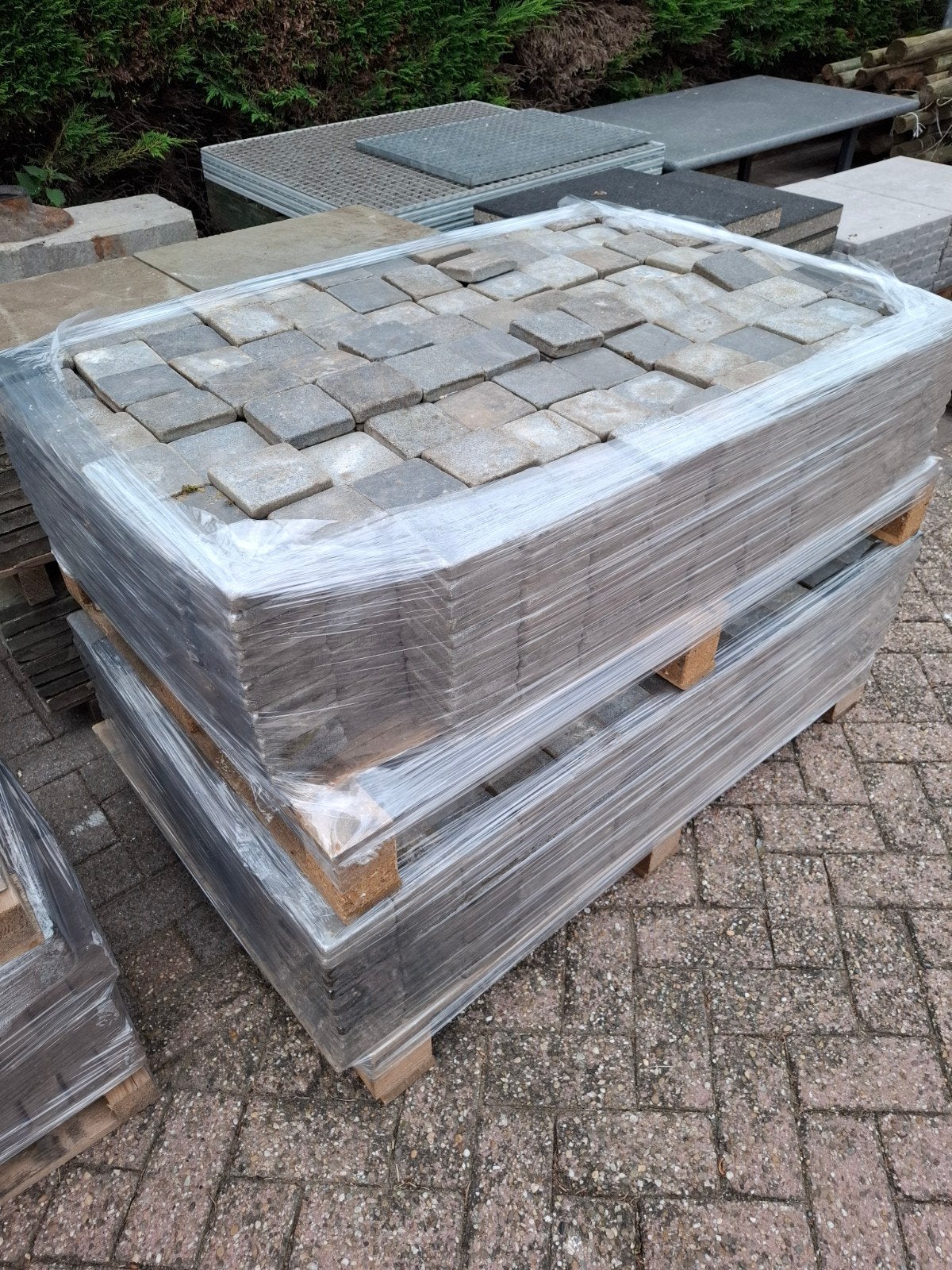 37m² Hardsteen Mozaïek Terrastegels 10x10, Tuin en Terras, Tegels en Klinkers, Ophalen