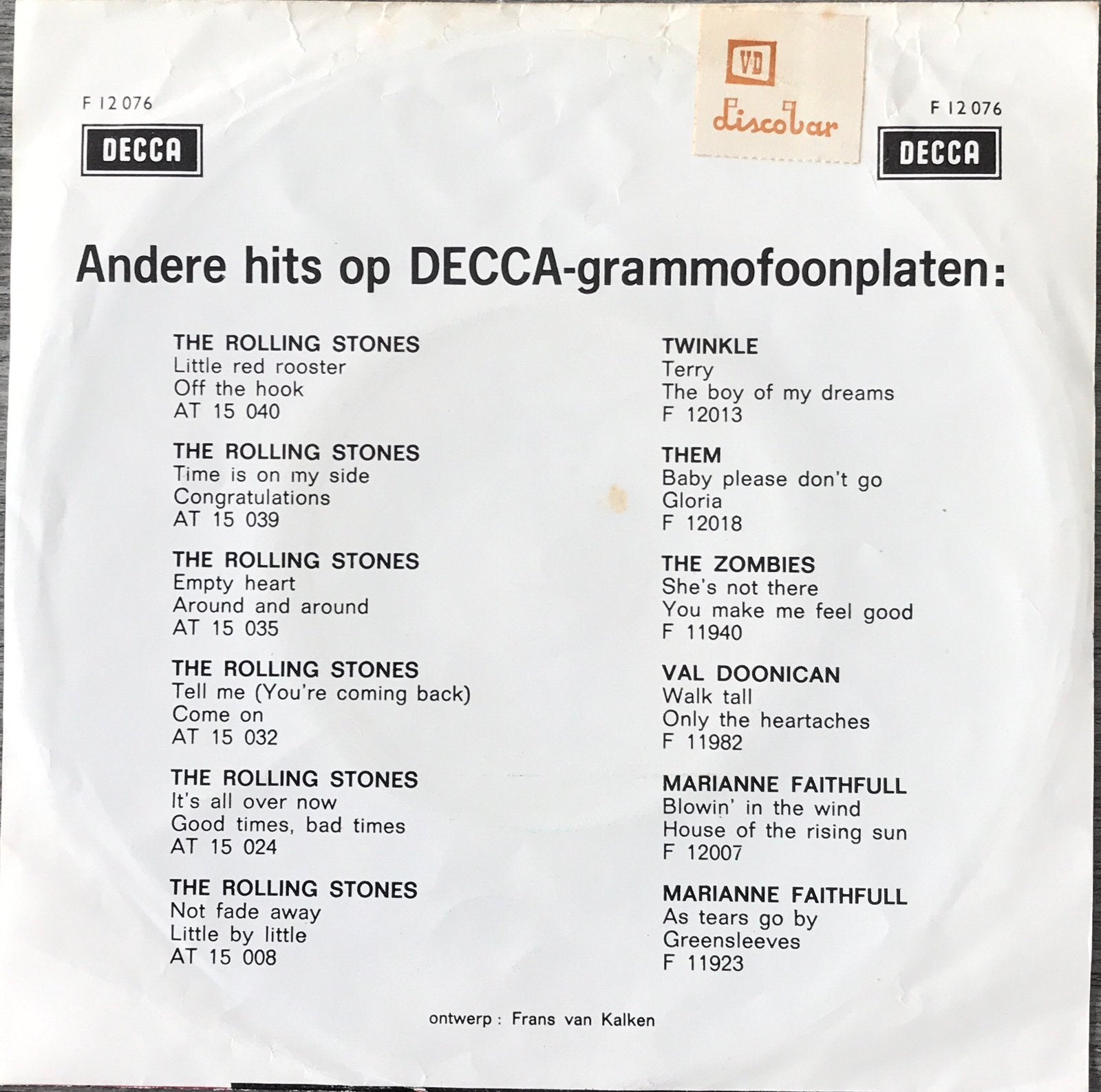 Foto 3 van TWINKLE - Golden lights (NL’65) plaat ALS NIEUW (UKop21)