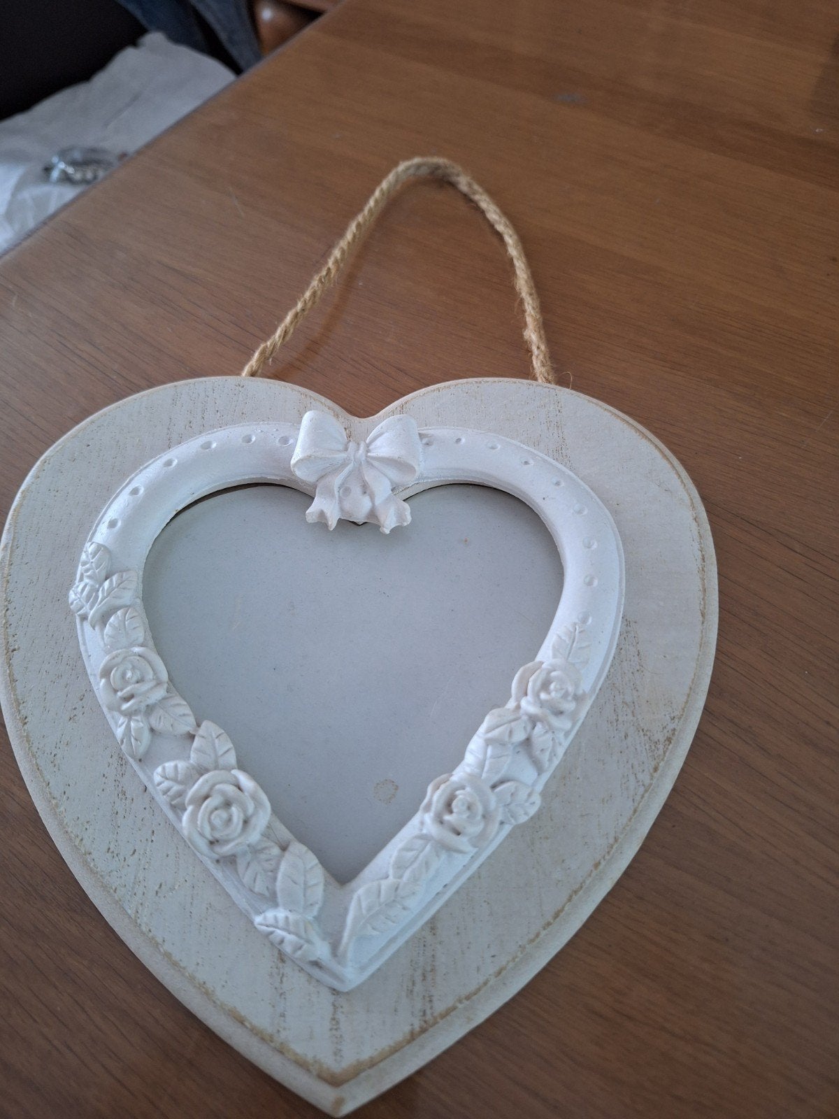 foto lijstje hart vormig  wit, Ophalen of Verzenden, Wit