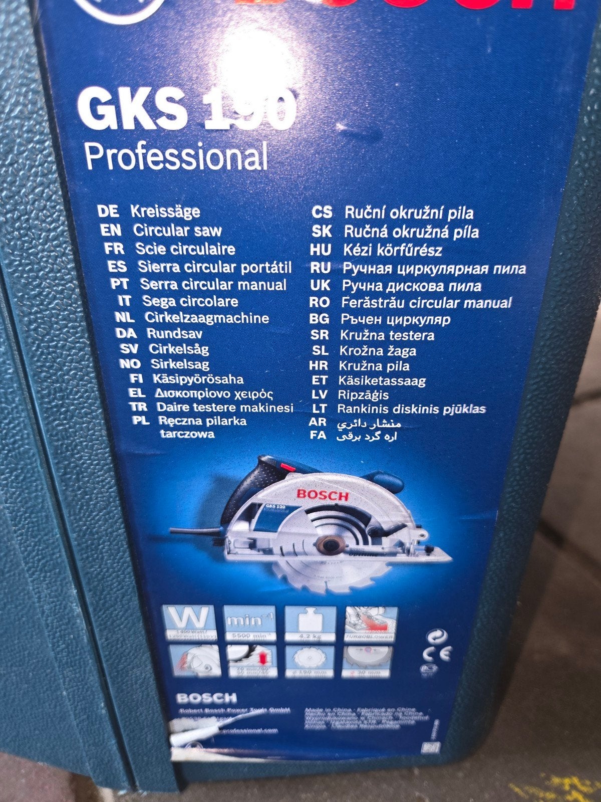 Bosch GKS 190 Professional Cirkelzaag - Krachtig en Compleet, Cirkelzaag, 70 mm of meer, Ophalen of Verzenden, Zo goed als nieuw