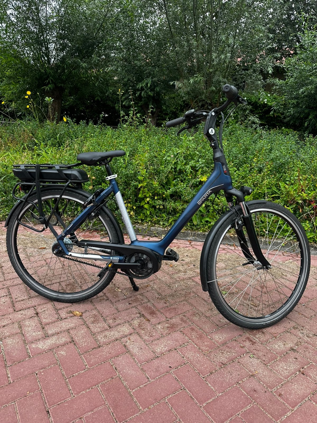 Sparta m8b 53/54cm elektrisch damesfiets beltdrive, Ophalen, Zo goed als nieuw, Sparta