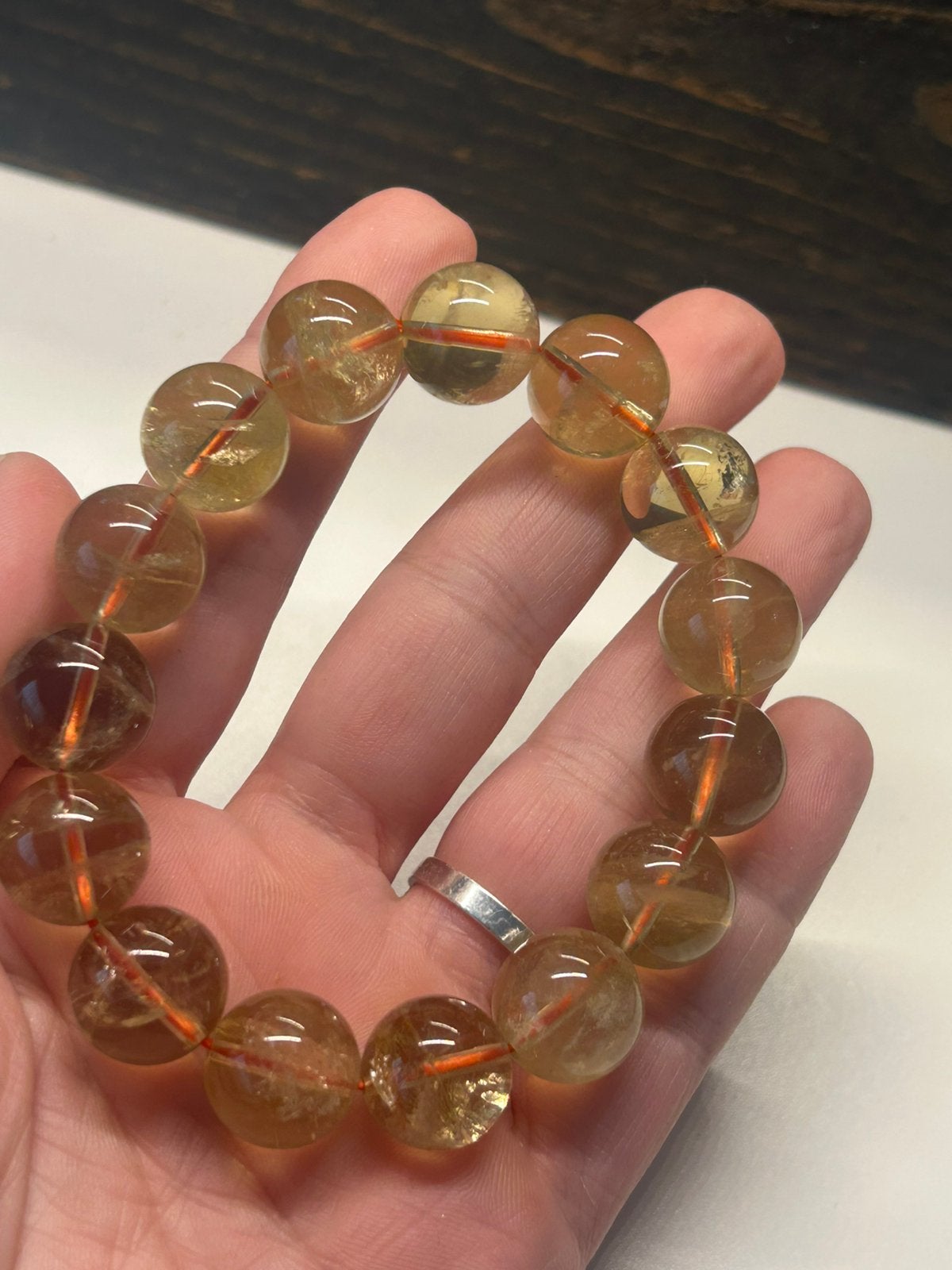 Citrien armband, Ophalen of Verzenden, Zo goed als nieuw, Geel