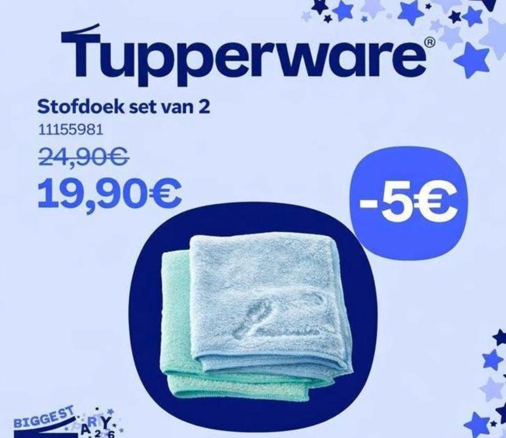 tupperware stofdoek microfiber stofdoeken set, Ophalen of Verzenden, Nieuw, Overige typen