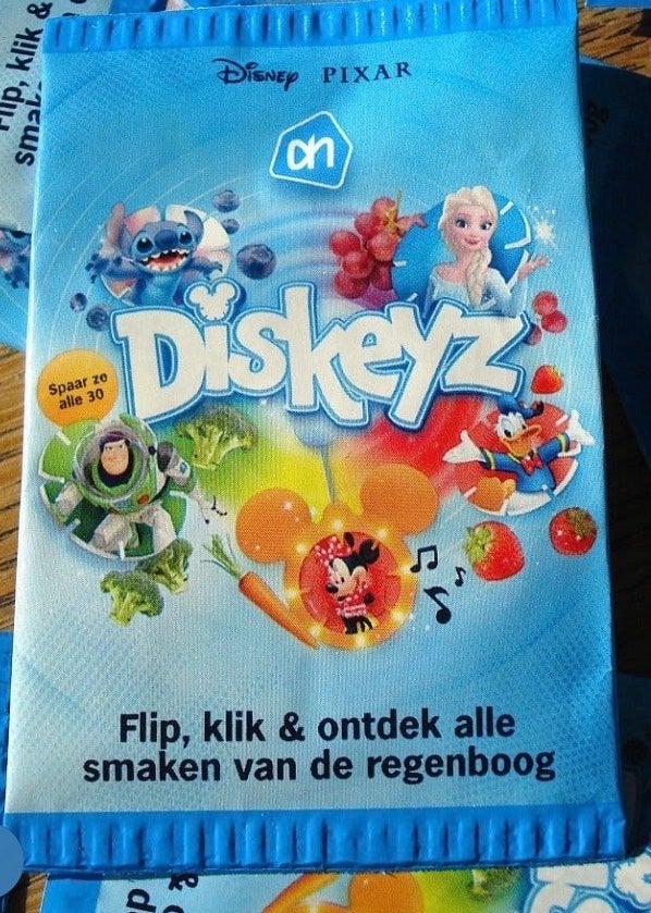Gezocht: Disney Diskeyz van Albert Heijn, Ophalen of Verzenden, Overige figuren, Gebruikt, Overige typen