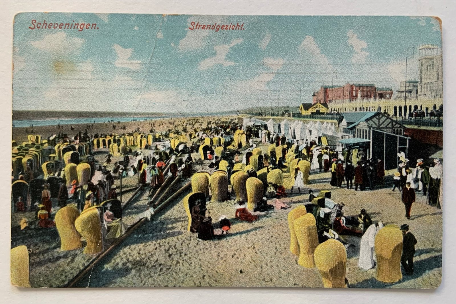 Scheveningen Strandgezicht 1910, Verzenden, Voor 1920, Gelopen, Zuid-Holland