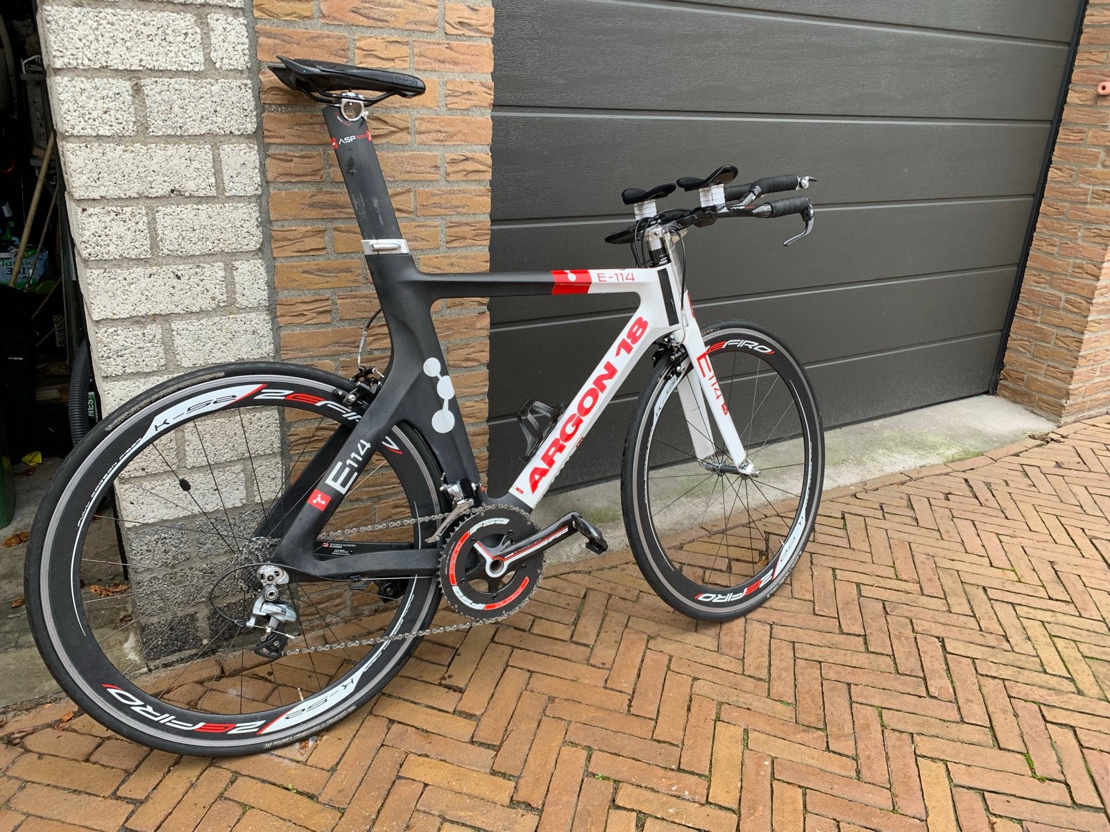 Argon 18 E-114 Tijdritfiets - Maat L, Fietsen en Brommers, Gebruikt, Carbon, Velgrem, 57 tot 61 cm