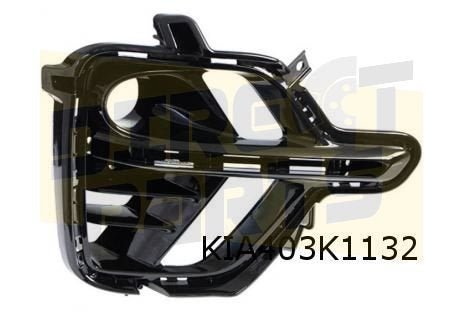 Kia e-Niro (12/18-5/22) (EV) voorbumpergrille Rechts glanszw