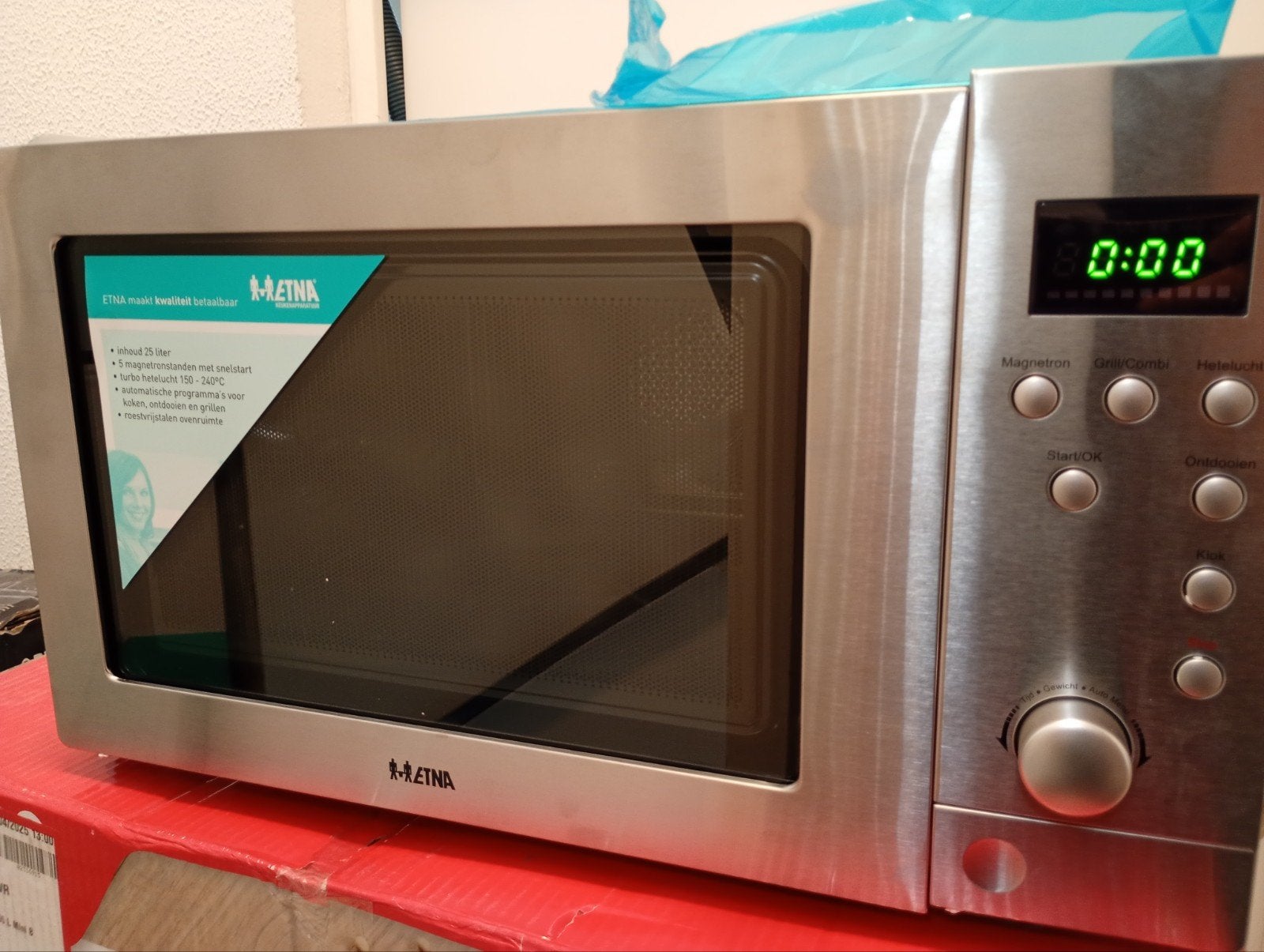 Nieuw ETNA ECM243RVS Combimagnetron  25L, Ophalen of Verzenden, Nieuw