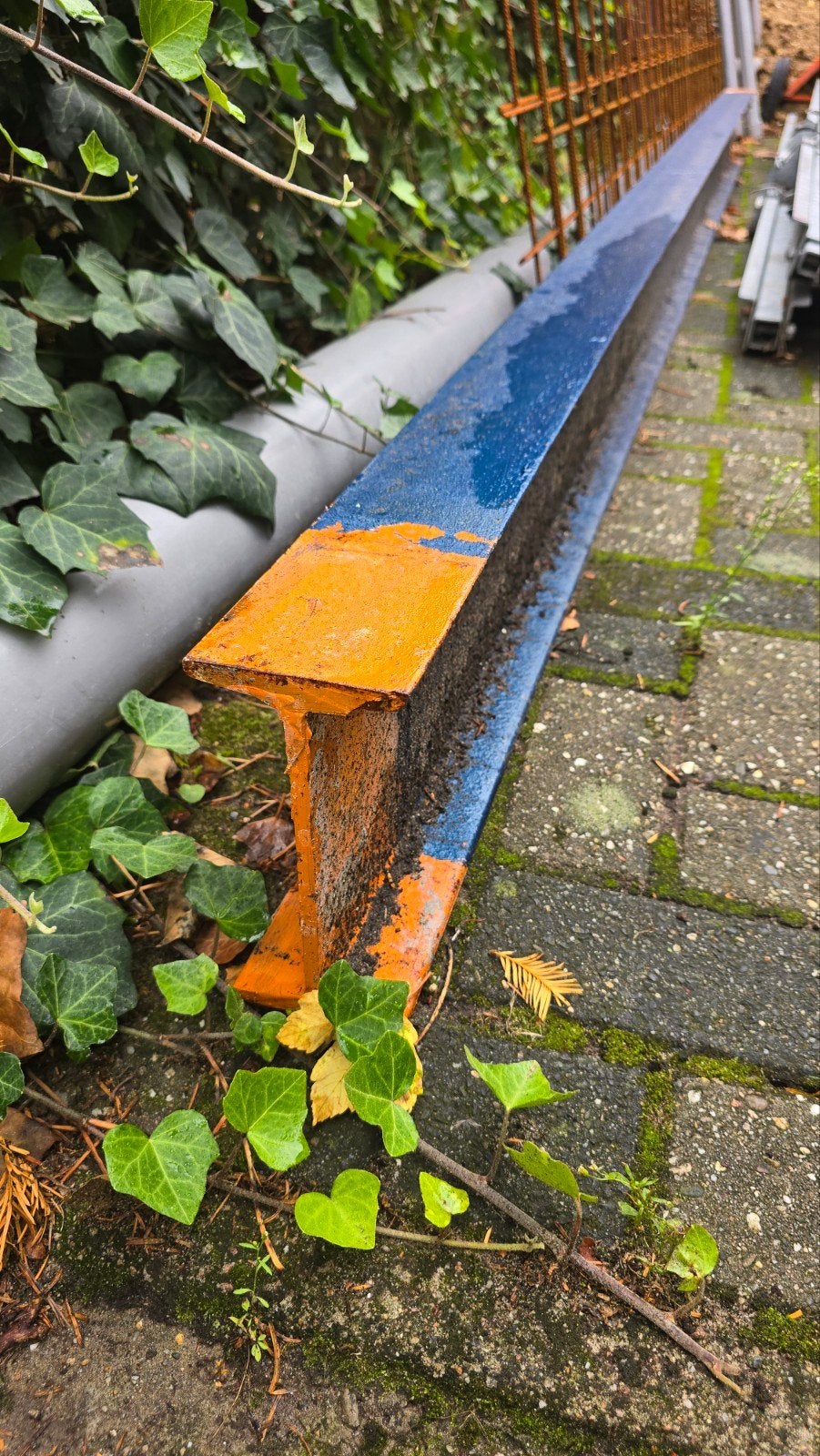 Stalen H-balk - 3.55m lang, 9.5cm breed, 20cm hoog, Doe-het-zelf en Verbouw, Metalen, Ophalen, Gebruikt, IJzer