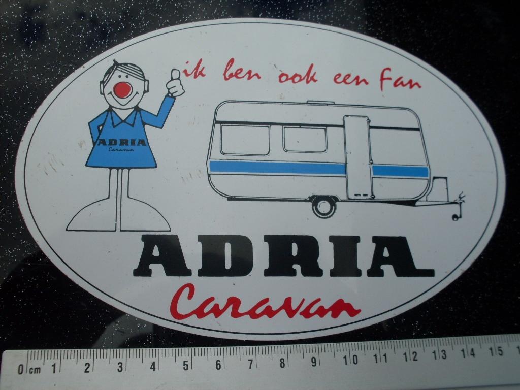 sticker ik ben ook een fan adria caravan logo vintage, Verzenden, Zo goed als nieuw, Merk