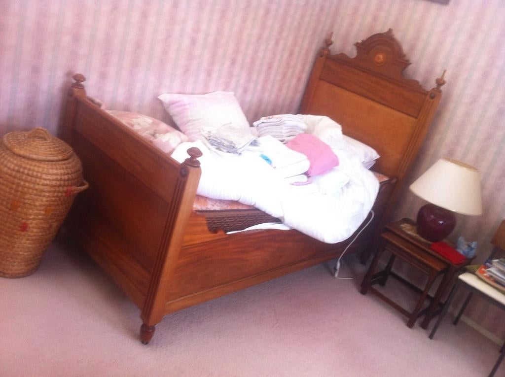 Antiek houten bed, Ophalen of Verzenden