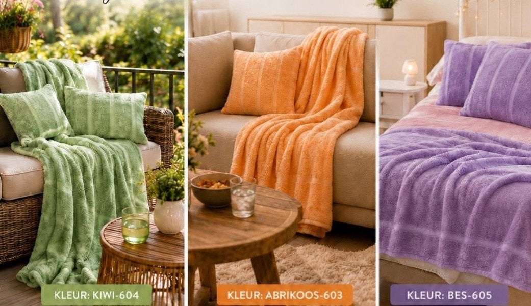 Optidee:Optipluche soft  zomer woondeken., Huis en Inrichting, Ophalen, Eenpersoons, Wit, Nieuw