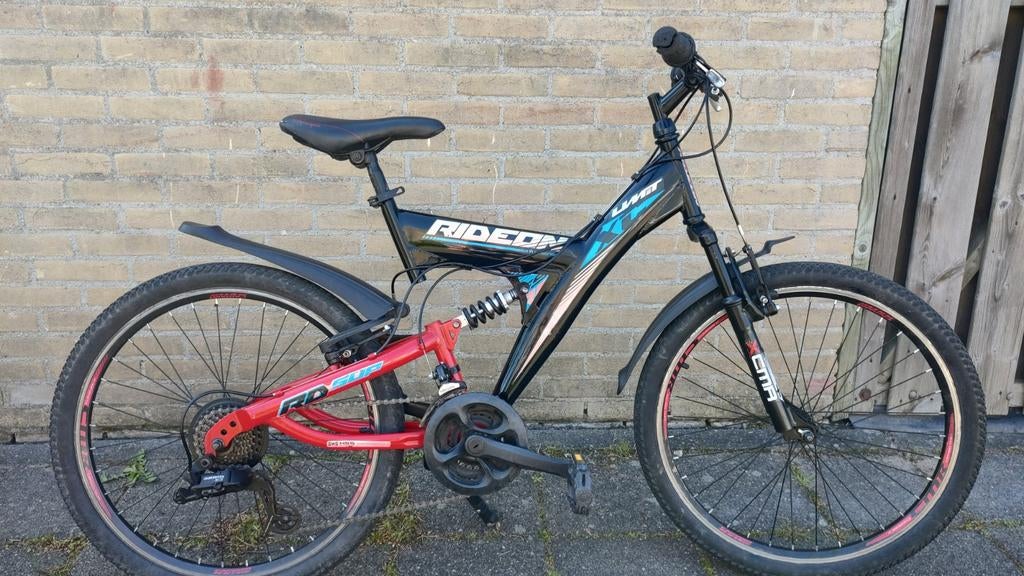 Stoere jongensfiets/mountainbike 24 inch, 21 versnellingen, Fietsen en Brommers, Fietsen | Mountainbikes en ATB, Gebruikt, Ophalen