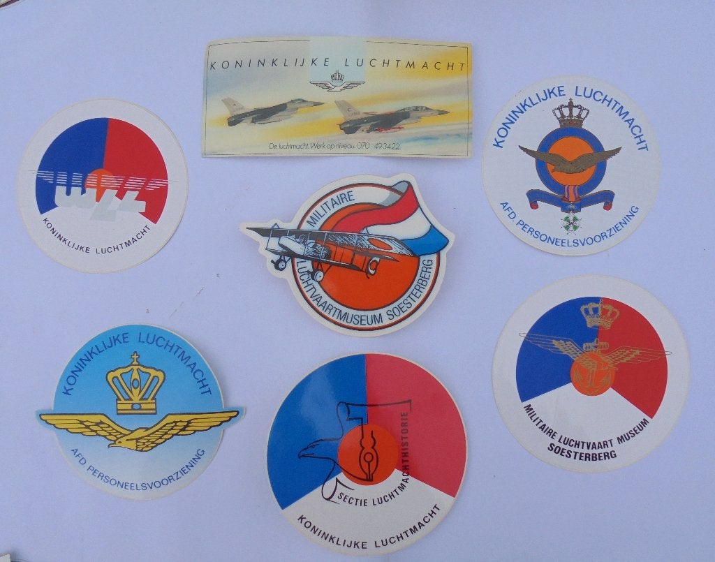 stickers Luchtmacht RNLAF., Verzamelen, Ophalen of Verzenden, Luchtmacht, Nederland, Embleem of Badge