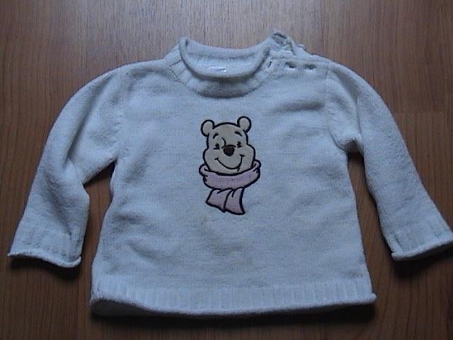 C&A DISNEY witte trui + opdruk van Winnie the poeh / pooh 86, Gebruikt, Palomino (C&A), Ophalen of Verzenden, Truitje of Vestje