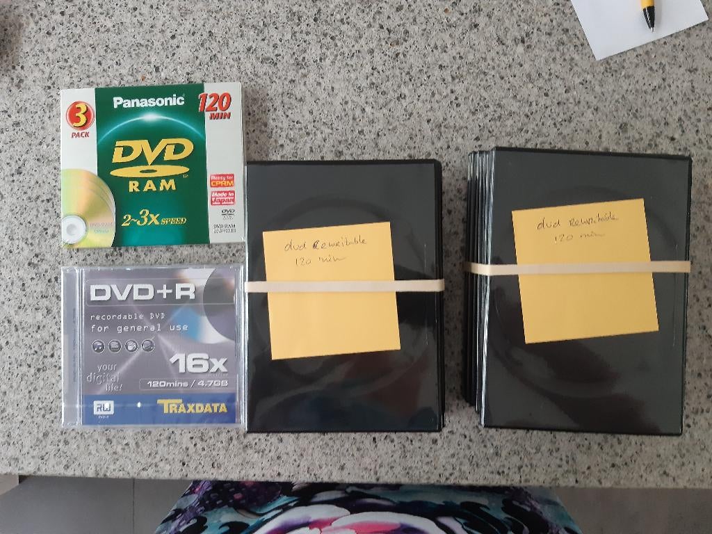 RECORDABLE DISCS EN LEGE HOESJES (3), Computers en Software, Beschrijfbare discs, Ophalen of Verzenden, Nieuw, Dvd