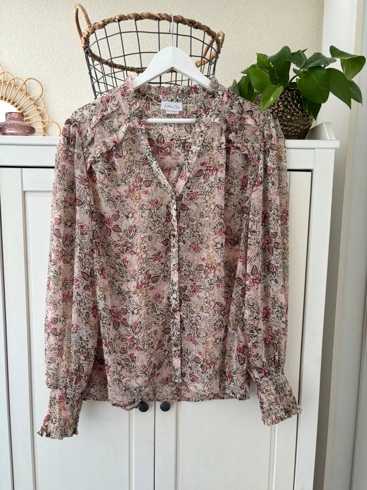 Cotton Club blouse maat xxl, Ophalen of Verzenden, Zo goed als nieuw, Maat 46/48 (XL) of groter, Roze