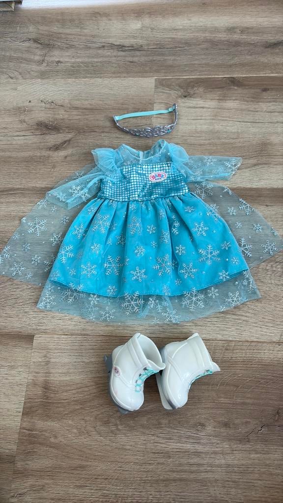 Baby born jurk “frozen” voor pop 43 cm, Ophalen of Verzenden, Zo goed als nieuw, Babypop