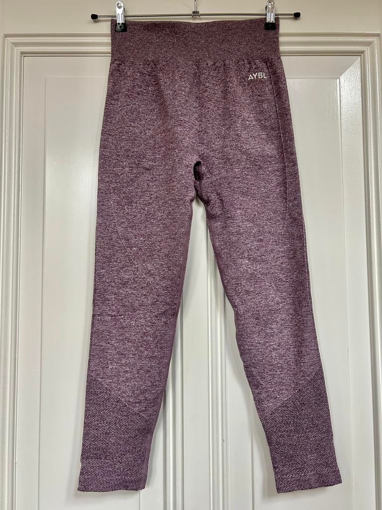 AYBL sportlegging S/M paars/grijs gemêleerd, Paars, Ophalen of Verzenden, Maat 36 (S), Fitness of Aerobics